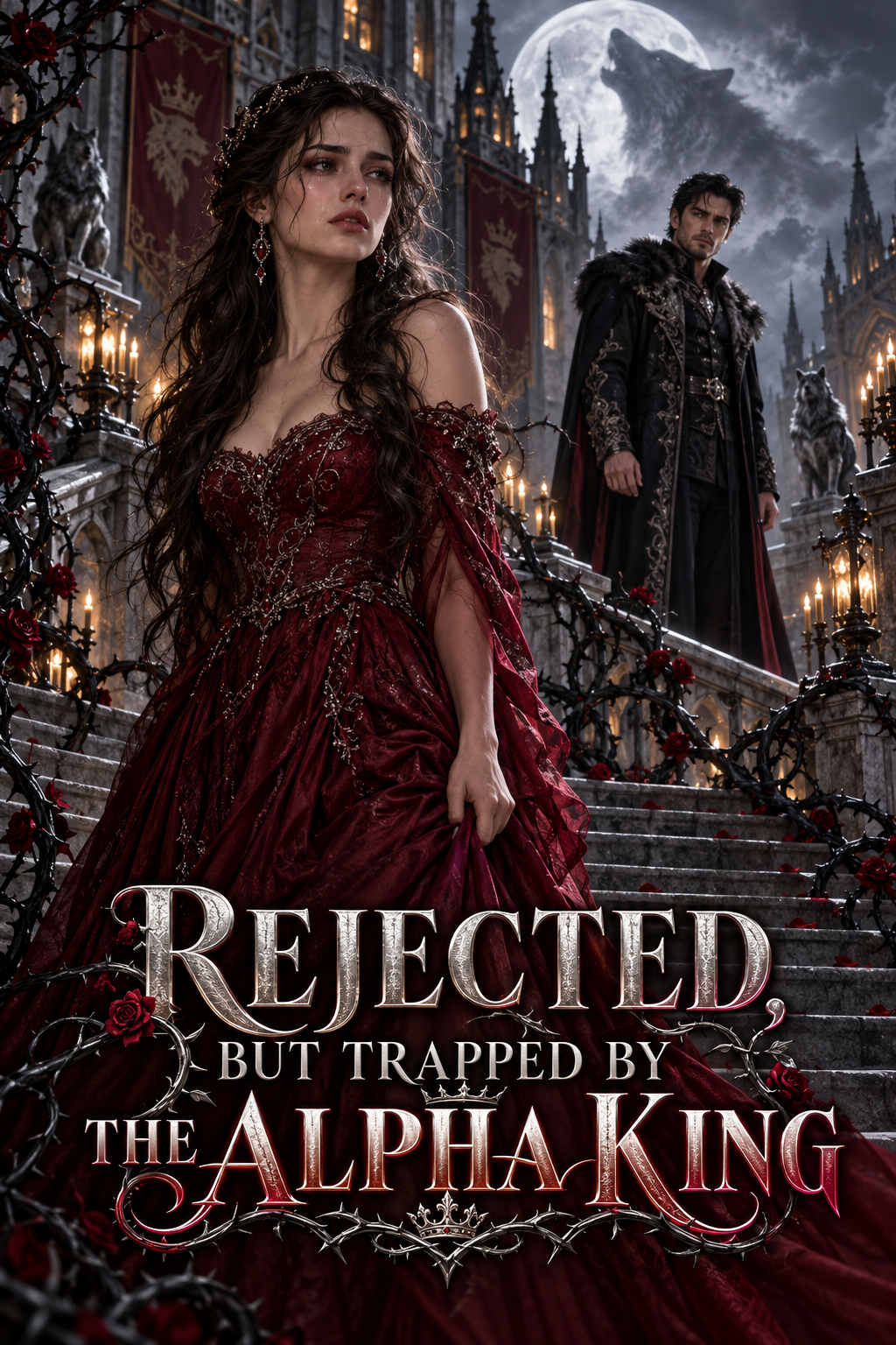 Rejected, But Trapped By The Alpha King — book cover