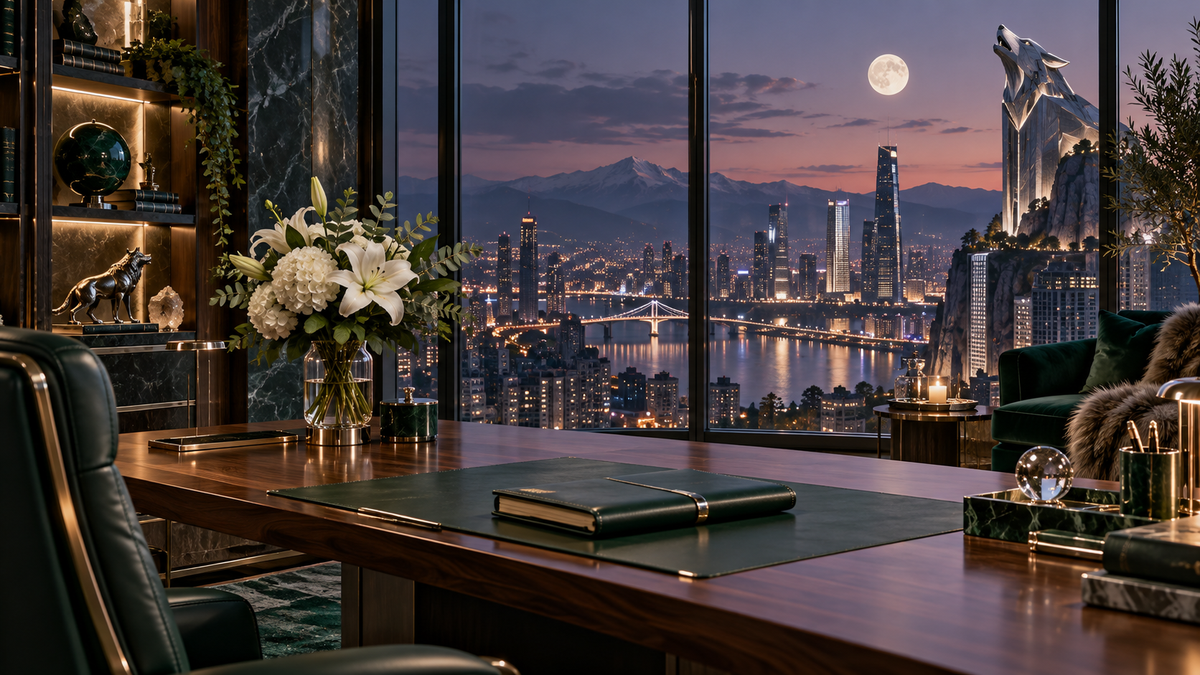 Fated To My Alpha Boss — moonlit story illustration