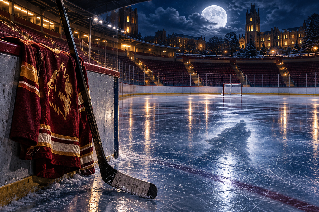 My Hockey Alpha — moonlit story illustration