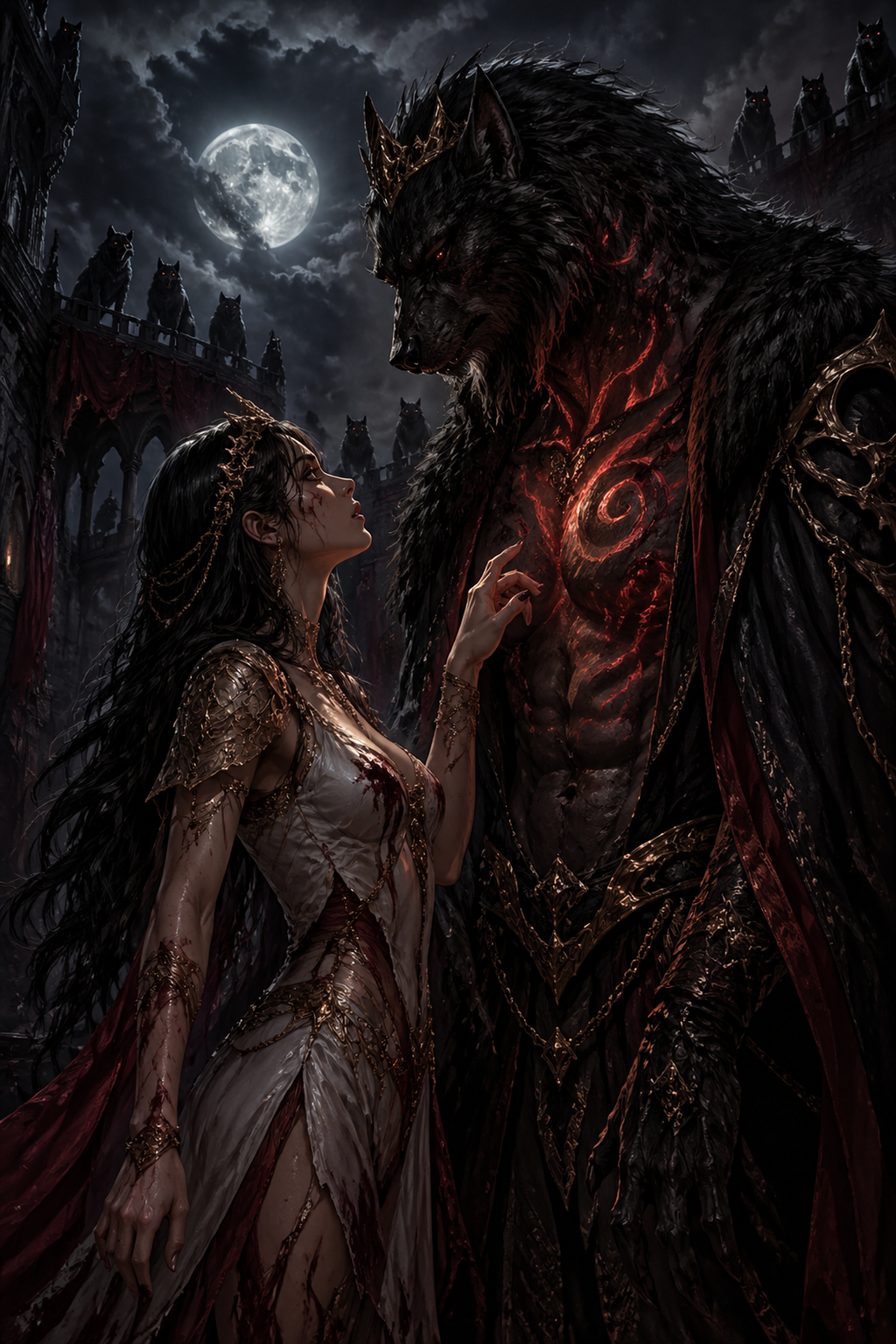 Offered To The Cursed Lycan King - Night Vow mood product image