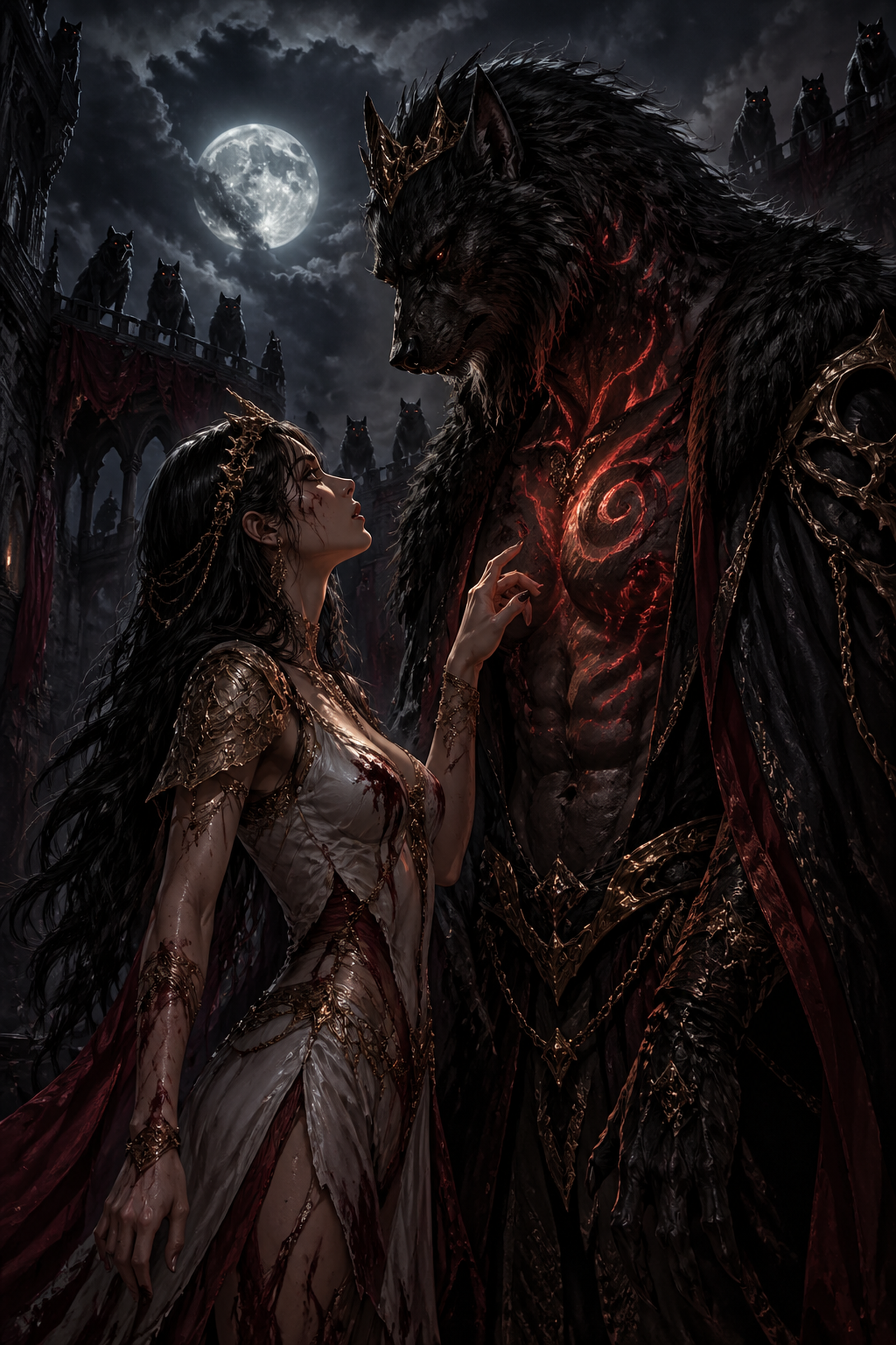 Offered To The Cursed Lycan King - Night Vow mood product image