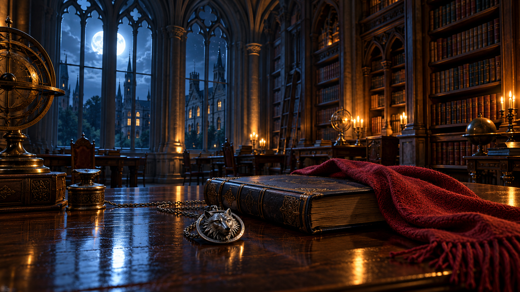 One Night With My Alpha Professor — moonlit story illustration