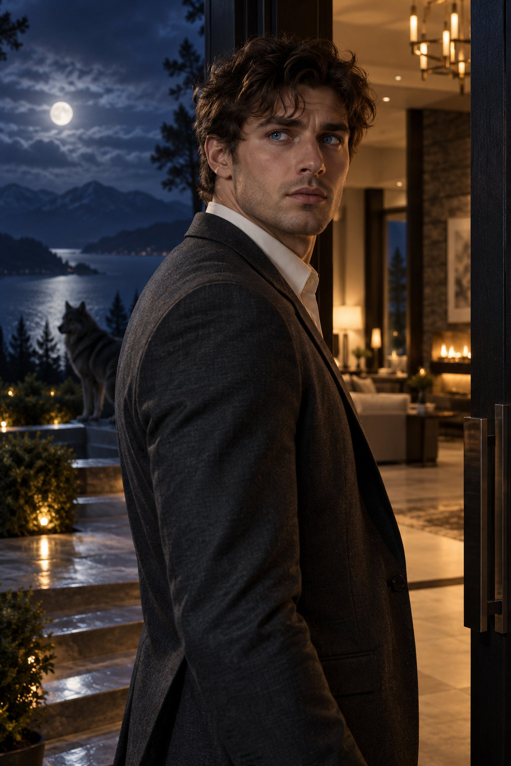 Mated to Four Alphas — Silas at a moonlit estate