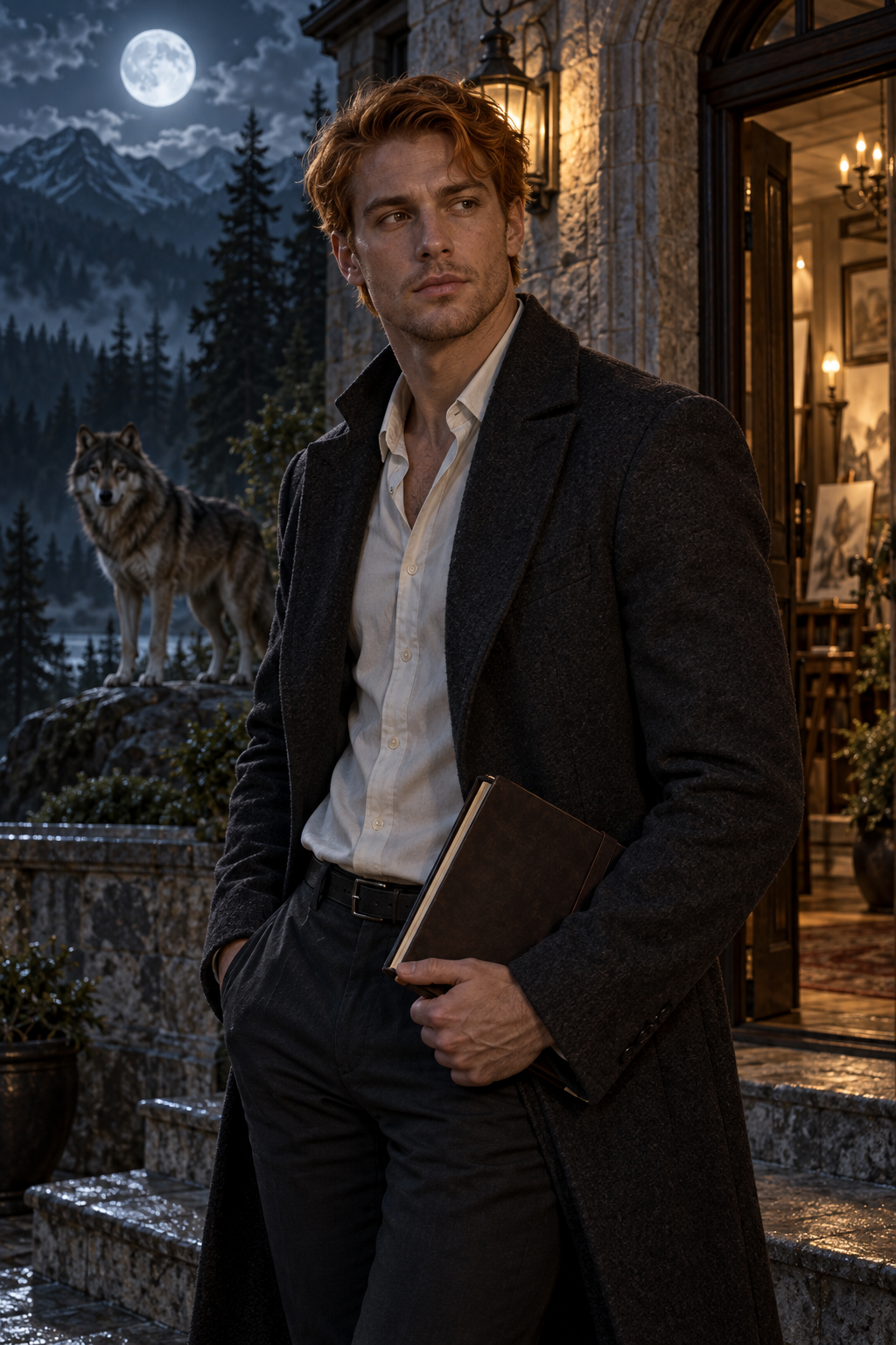 Pursuing My Rejected Alpha — Lucien at a moonlit estate