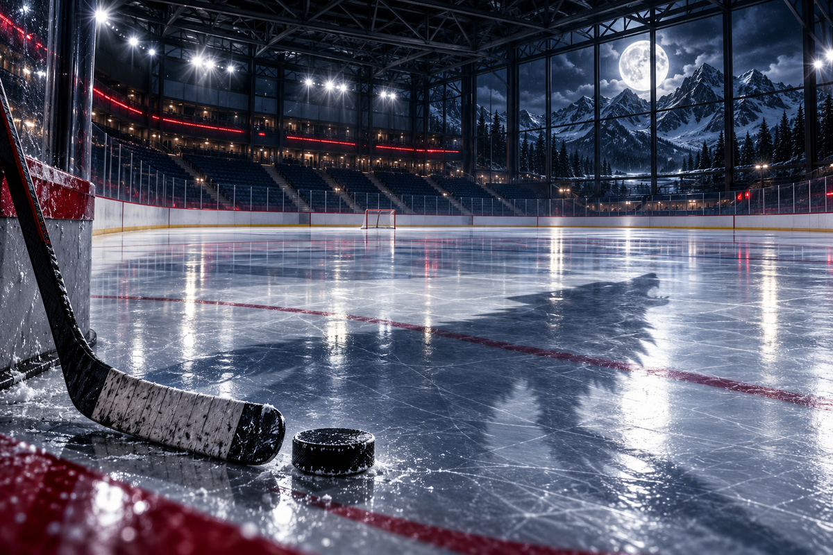 Rebounding With The Alpha Hockey Star — moonlit story illustration