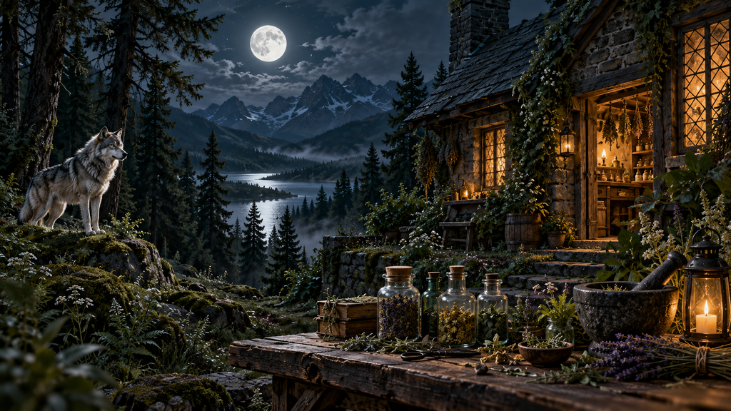 Rejected Silent Lone Wolf — moonlit story illustration