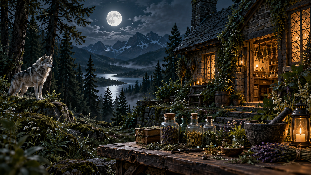 Rejected Silent Lone Wolf — moonlit story illustration