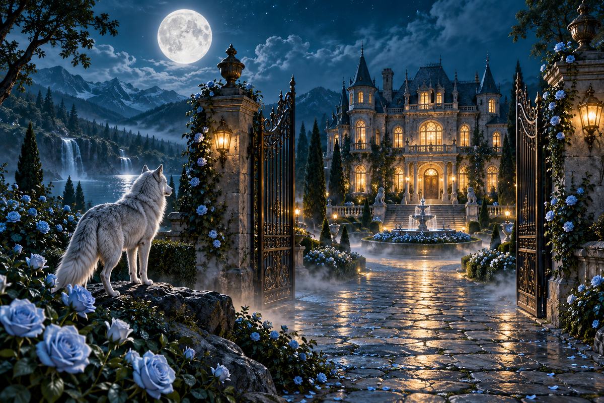 The Lost Alpha Princess — moonlit story illustration