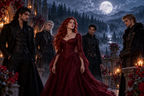 Tossed Between Her Defiant Mates — moonlit story illustration