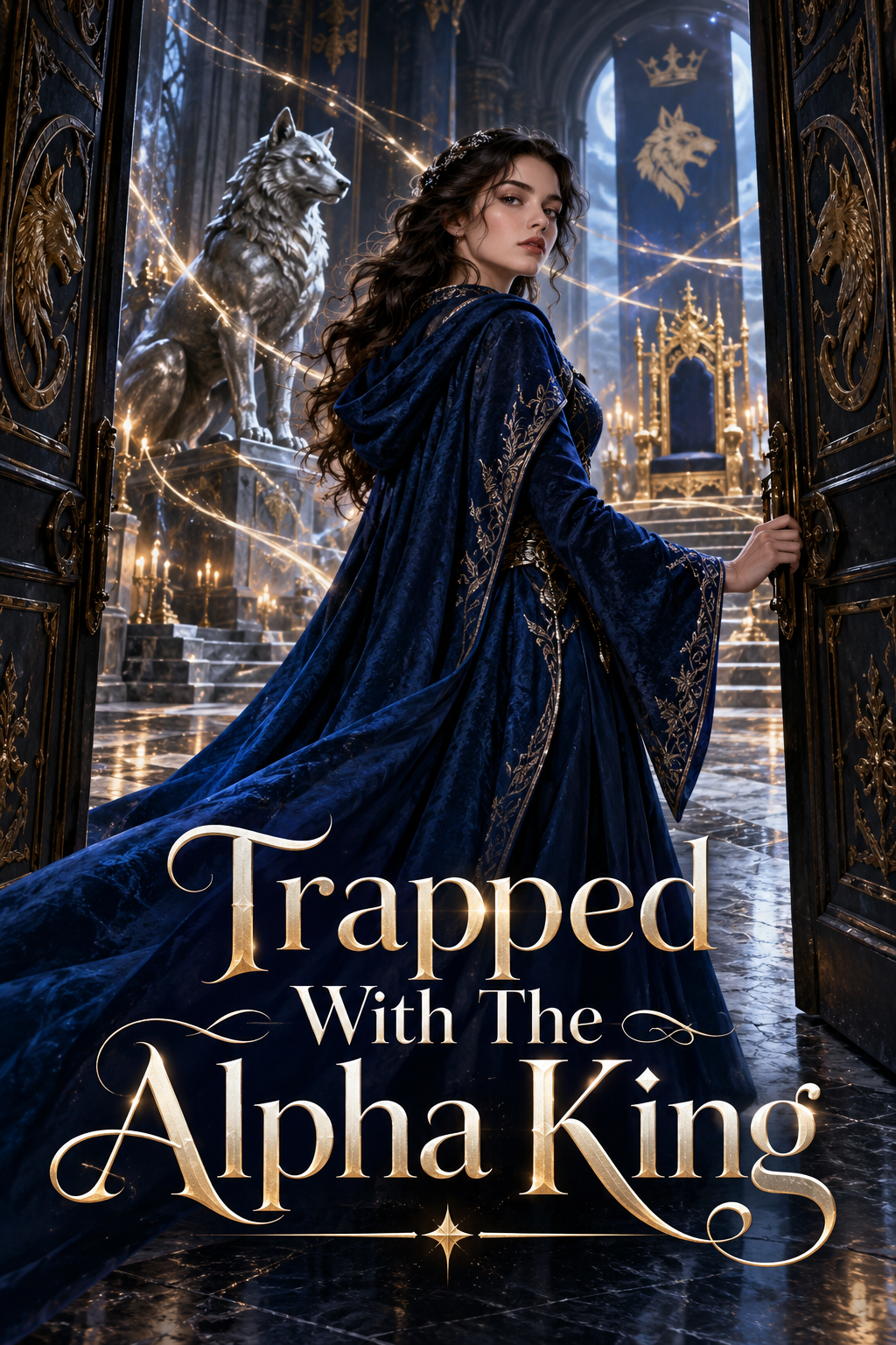 Trapped With The Alpha King — book cover