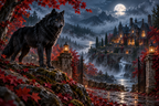 Who's Afraid Of The Big Bad Wolf? — moonlit story illustration