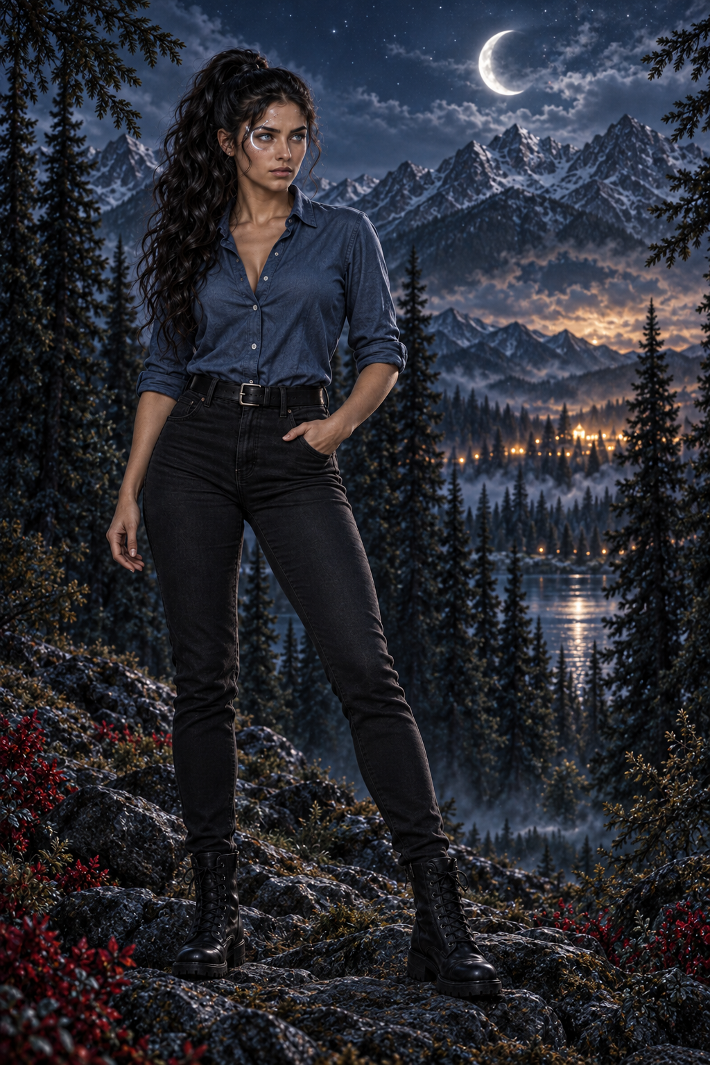 Wild Love With My Triplet Mates — Jess in the moonlit forest