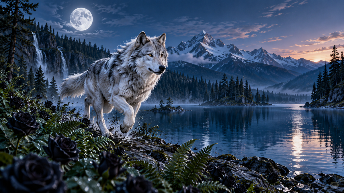 You Rejected A Silver Wolf — moonlit story illustration